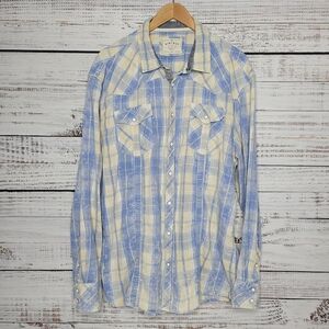 BKE Vintage Western Plaid Flannel Long Sleeve Shirt | 2XL